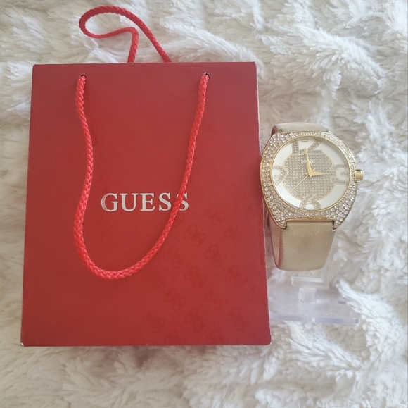 GUESS Gold Swarovski Crystal Watch - Picture 2 of 12